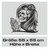 Aufkleber Sugar Skull Lady Catrina Tag der Toten mexianischer Feiertag Dia de los Muertos Ehre Feiere das Gedenken der Toten