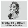 Aufkleber Sugar Skull Lady Catrina Tag der Toten mexianischer Feiertag Dia de los Muertos Ehre Feiere das Gedenken der Toten