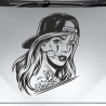 Aufkleber Sugar Skull Lady Catrina Tag der Toten mexianischer Feiertag Dia de los Muertos Ehre Feiere das Gedenken der Toten