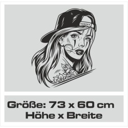 Aufkleber Sugar Skull Lady Catrina Tag der Toten mexianischer Feiertag Dia de los Muertos Ehre Feiere das Gedenken der Toten