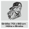 Aufkleber Sugar Skull Lady Catrina Tag der Toten mexianischer Feiertag Dia de los Muertos Ehre Feiere das Gedenken der Toten