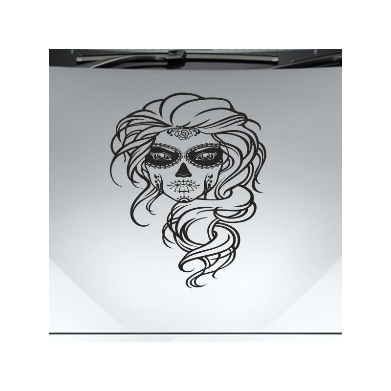 Aufkleber Sugar Skull Lady Catrina Tag der Toten mexianischer Feiertag Dia de los Muertos Ehre Feiere das Gedenken der Toten Aufkleber Sugar Skull Lady Catrina Tag der Toten mexianischer Feiertag Dia de los Muertos Ehre Feiere das Gedenken der Toten