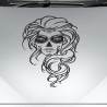 Aufkleber Sugar Skull Lady Catrina Tag der Toten mexianischer Feiertag Dia de los Muertos Ehre Feiere das Gedenken der Toten