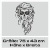 Aufkleber Sugar Skull Lady Catrina Tag der Toten mexianischer Feiertag Dia de los Muertos Ehre Feiere das Gedenken der Toten
