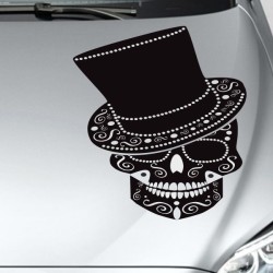 Aufkleber Sugar Skull Lady Catrina Tag der Toten mexianischer Feiertag Dia de los Muertos Ehre Feiere das Gedenken der Toten