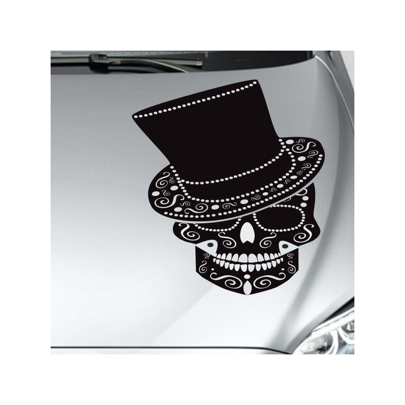 Aufkleber Sugar Skull Lady Catrina Tag der Toten mexianischer Feiertag Dia de los Muertos Ehre Feiere das Gedenken der Toten