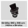 Aufkleber Sugar Skull Lady Catrina Tag der Toten mexianischer Feiertag Dia de los Muertos Ehre Feiere das Gedenken der Toten