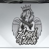 Aufkleber Sugar Skull Lady Catrina Tag der Toten mexianischer Feiertag Dia de los Muertos Ehre Feiere das Gedenken der Toten