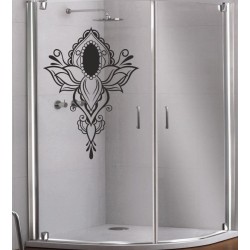 Aufkleber Glas Dekor Fenster Dusche Duschkabine Glas Tür Glastür Schaufenster Beschriftung Spa Wellness Meer Delphin Rose Wasser