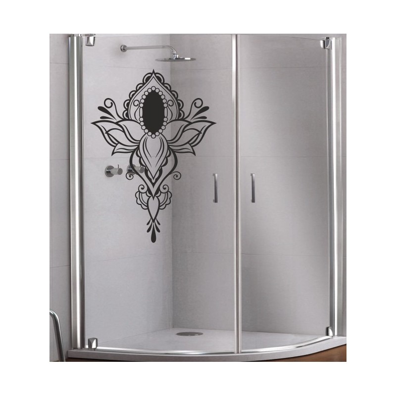 Aufkleber Glas Dekor Fenster Dusche Duschkabine Glas Tür Glastür Schaufenster Beschriftung Spa Wellness Meer Delphin Rose Wasser