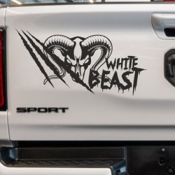 Aufkleber Pick UP Dodge Gelände Offroad Widder RAM Dekor Streifen Amerikanische Flagge Amerika BIG WHEEL Viper
