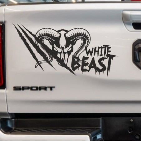 Aufkleber Pick UP Dodge Gelände Offroad Widder RAM Dekor Streifen Amerikanische Flagge Amerika BIG WHEEL Viper