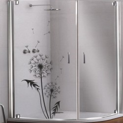 Aufkleber Glas Dekor Fenster Dusche Duschkabine Glas Tür Glastür Schaufenster Beschriftung Spa Wellness Meer Delphin Rose Wasser