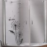 Aufkleber Glas Dekor Fenster Dusche Duschkabine Glas Tür Glastür Schaufenster Beschriftung Spa Wellness Meer Delphin Rose Wasser