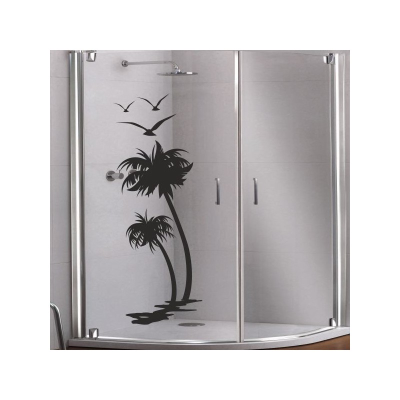 Aufkleber Glas Dekor Fenster Dusche Duschkabine Glas Tür Glastür Schaufenster Beschriftung Spa Wellness Meer Delphin Rose Wasser