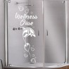 Aufkleber Glas Dekor Fenster Dusche Duschkabine Glas Tür Glastür Schaufenster Beschriftung Spa Wellness Meer Delphin Rose Wasser