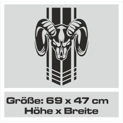 Aufkleber Pick UP Dodge Gelände Offroad Widder RAM Dekor Streifen Amerikanische Flagge Amerika BIG WHEEL Viper