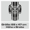 Aufkleber Pick UP Dodge Gelände Offroad Widder RAM Dekor Streifen Amerikanische Flagge Amerika BIG WHEEL Viper