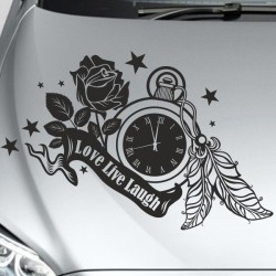 Aufkleber Auto Motorhaube Car Style Tuning Drache Tribal Dekor Rosen Blumen Schmetteringe Tattoo´s Fun Comic Flower Tiere