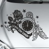 Aufkleber Auto Motorhaube Car Style Tuning Drache Tribal Dekor Rosen Blumen Schmetteringe Tattoo´s Fun Comic Flower Tiere