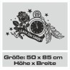 Aufkleber Auto Motorhaube Car Style Tuning Drache Tribal Dekor Rosen Blumen Schmetteringe Tattoo´s Fun Comic Flower Tiere