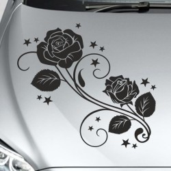 Aufkleber Auto Motorhaube Car Style Tuning Drache Tribal Dekor Rosen Blumen Schmetteringe Tattoo´s Fun Comic Flower Tiere