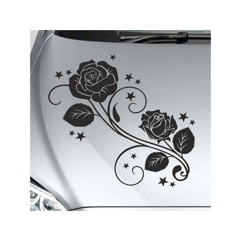 Aufkleber Auto Motorhaube Car Style Tuning Drache Tribal Dekor Rosen Blumen Schmetteringe Tattoo´s Fun Comic Flower Tiere