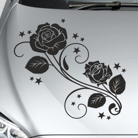 Aufkleber Auto Motorhaube Car Style Tuning Drache Tribal Dekor Rosen Blumen Schmetteringe Tattoo´s Fun Comic Flower Tiere