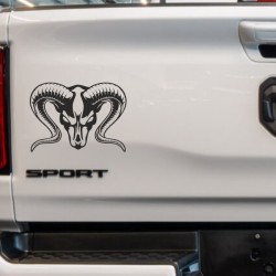Aufkleber Pick UP Dodge Gelände Offroad Widder RAM Dekor Streifen Amerikanische Flagge Amerika BIG WHEEL Viper
