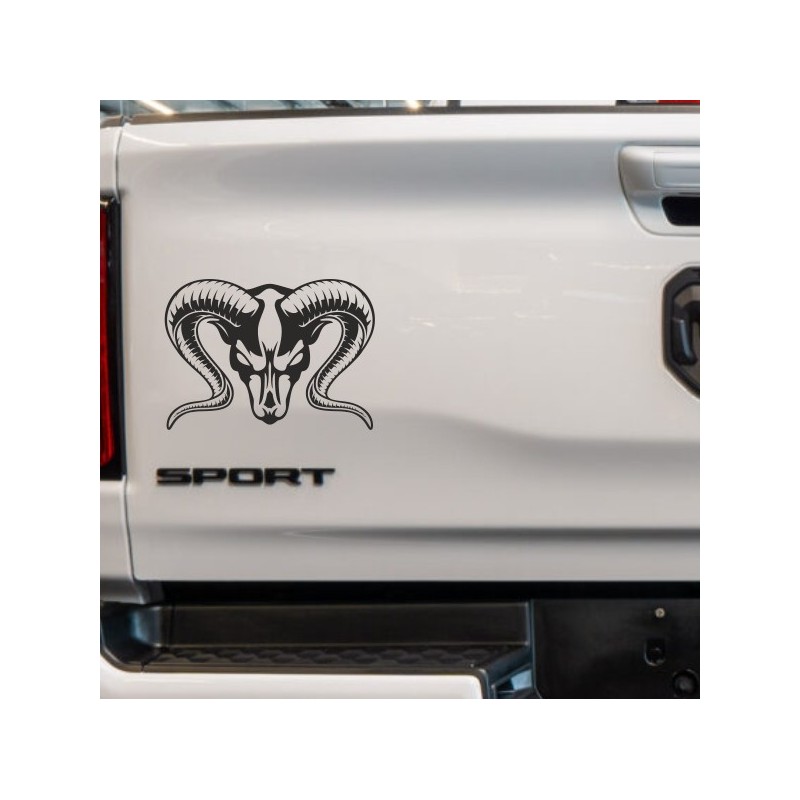 Aufkleber Pick UP Dodge Gelände Offroad Widder RAM Dekor Streifen Amerikanische Flagge Amerika BIG WHEEL Viper