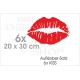 Seitenaufkleber Aufkleber SET Auto Car Style Tattoo Tribal 6x Kiss Kuss Mund Lippen Lips