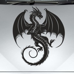 Aufkleber Auto Motorhaube Car Style Tuning Drache Tribal Dekor Rosen Blumen Schmetteringe Tattoo´s Fun Comic Flower Tiere