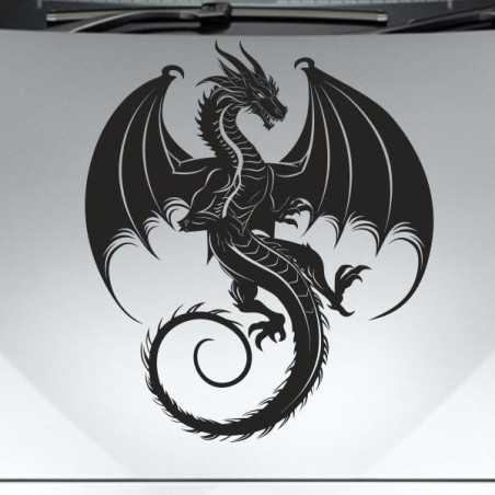 Aufkleber Auto Motorhaube Car Style Tuning Drache Tribal Dekor Rosen Blumen Schmetteringe Tattoo´s Fun Comic Flower Tiere