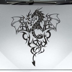 Aufkleber Auto Motorhaube Car Style Tuning Drache Tribal Dekor Rosen Blumen Schmetteringe Tattoo´s Fun Comic Flower Tiere
