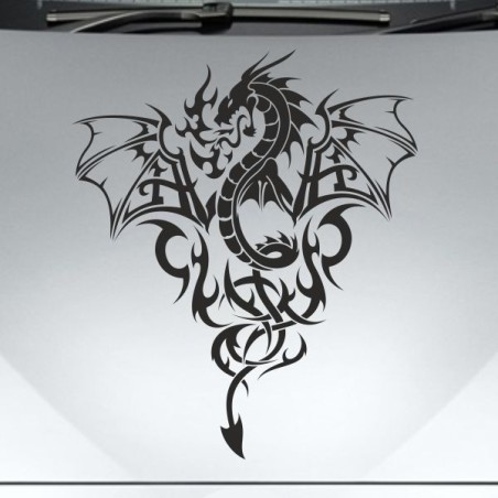 Aufkleber Auto Motorhaube Car Style Tuning Drache Tribal Dekor Rosen Blumen Schmetteringe Tattoo´s Fun Comic Flower Tiere