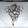 Aufkleber Auto Motorhaube Car Style Tuning Drache Tribal Dekor Rosen Blumen Schmetteringe Tattoo´s Fun Comic Flower Tiere