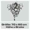 Aufkleber Auto Motorhaube Car Style Tuning Drache Tribal Dekor Rosen Blumen Schmetteringe Tattoo´s Fun Comic Flower Tiere