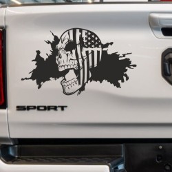Aufkleber Pick UP Dodge Gelände Offroad Widder RAM Dekor Streifen Amerikanische Flagge Amerika BIG WHEEL Viper