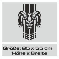 Aufkleber Pick UP Dodge Gelände Offroad Widder RAM Dekor Streifen Amerikanische Flagge Amerika BIG WHEEL Viper