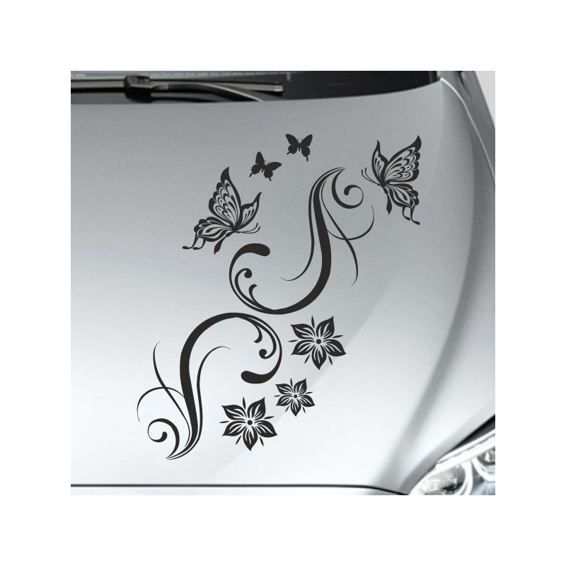 Aufkleber Auto Motorhaube Car Style Tuning Drache Tribal Dekor Rosen Blumen Schmetteringe Tattoo´s Fun Comic Flower Tiere