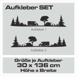 Aufkleber Wohnmobil Wohnwagen Reise Camping Auto Reisemobil Möwe Meer Kompass Globus Strand Palme Urlaub Spruch Familie Zuhause
