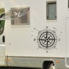Aufkleber Wohnmobil Wohnwagen Reise Camping Auto Reisemobil Möwe Meer Kompass Globus Strand Palme Urlaub Spruch Familie Zuhause