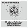 Aufkleber Wohnmobil Wohnwagen Reise Camping Auto Reisemobil Möwe Meer Kompass Globus Strand Palme Urlaub Spruch Familie Zuhause
