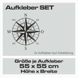 Aufkleber Wohnmobil Wohnwagen Reise Camping Auto Reisemobil Möwe Meer Kompass Globus Strand Palme Urlaub Spruch Familie Zuhause