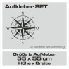 Aufkleber Wohnmobil Wohnwagen Reise Camping Auto Reisemobil Möwe Meer Kompass Globus Strand Palme Urlaub Spruch Familie Zuhause