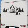 Aufkleber Wohnmobil Wohnwagen Reise Camping Auto Reisemobil Möwe Meer Kompass Globus Strand Palme Urlaub Spruch Familie Zuhause
