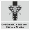Aufkleber Pick UP Dodge Gelände Offroad Widder RAM Dekor Streifen Amerikanische Flagge Amerika BIG WHEEL Viper