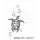 Glas Dekor Aufkleber Schildkröte Wasser Meer Tribal Tattoo Fenster, Lack & Glas