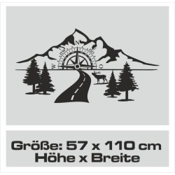 Aufkleber Wohnmobil Wohnwagen Reise Camping Auto Reisemobil Möwe Meer Kompass Globus Strand Palme Urlaub Spruch Familie Zuhause