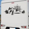 Aufkleber Wohnmobil Wohnwagen Reise Camping Auto Reisemobil Möwe Meer Kompass Globus Strand Palme Urlaub Spruch Familie Zuhause